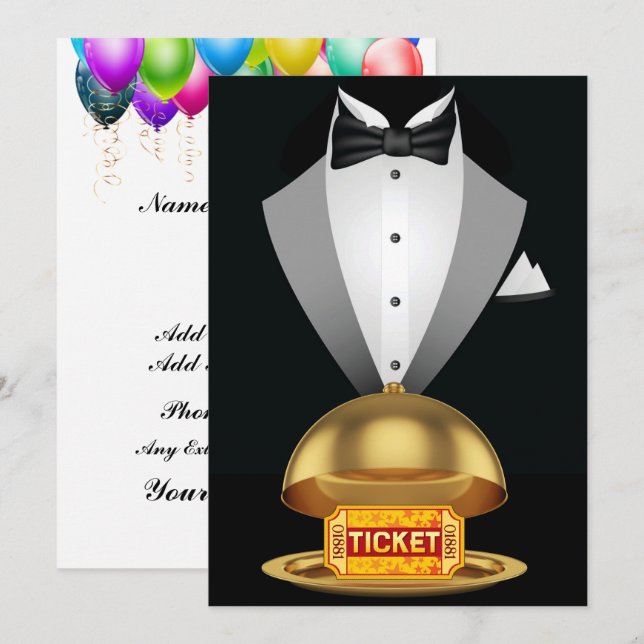 Convite Formal e Divertido #2 (Frente/Verso)