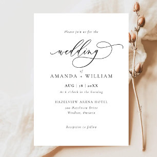 Convite Formal Elegante e Moderno para Casamento