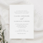 Convite Formal Elegante Para Casamento De Script<br><div class="desc">Convide amigos e família para o seu casamento com este convite de casamento simples,  eterno e elegante.</div>