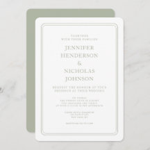 Formal Elegante Sage Green Wedding