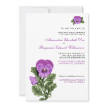 Convite Formal Pansy Primavera Floral