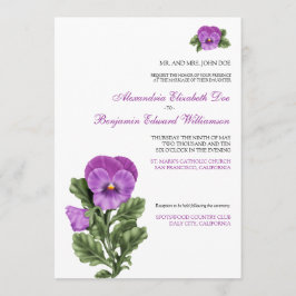 Convite Formal Pansy Primavera Floral