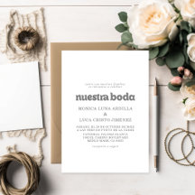 Formal Simples Nossa Boda Casamento