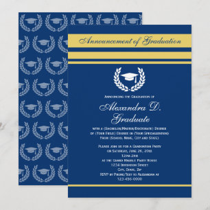 Convite Formal Stripes College - Graduação do Segundo grau