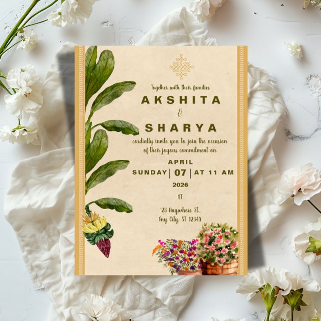 Convite Formal Traditional Wedding Invitation  (Formal Traditional Wedding Invitation | Elegant Classic Family Wedding Template)