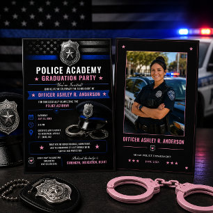 Convite Formanda da Academia de Polícia Feminina Thin Blue