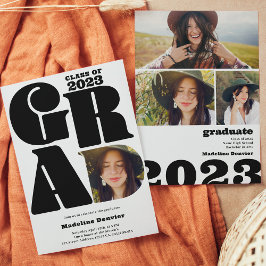 Convite Formando 4,  4, graduação em 2023, ousado moderno 