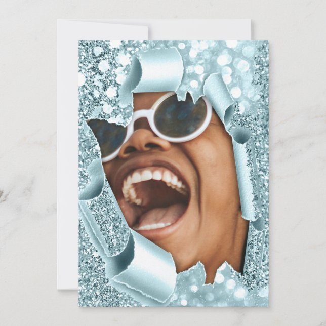 Convite Formando azul 3D Chá de panela 16º Doce (Frente)