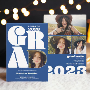 Convite Formando azulado e sobredimensionado 4 com gradua