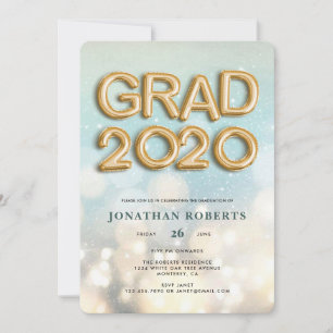 Convite Formando Bokeh Gold Foil 2020