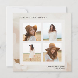 Convite Formando de colagem de abstrato mínimo moderno