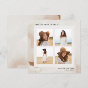 Convite Formando de colagem de abstrato mínimo moderno