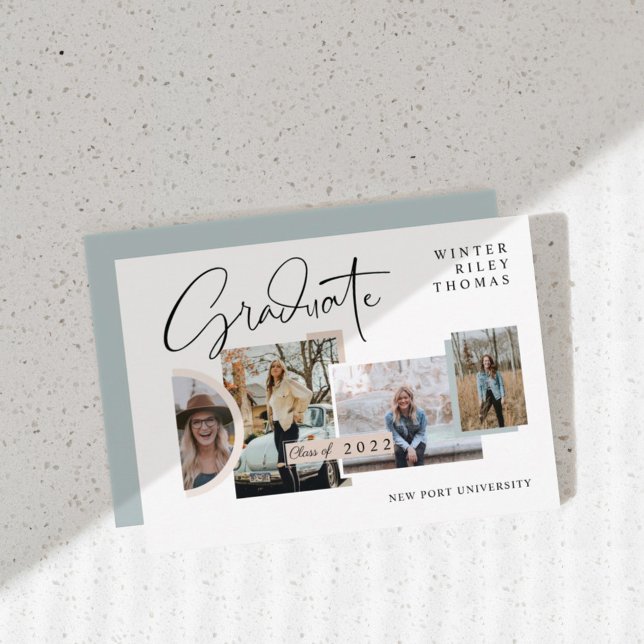 Convite Formando de Colagem de Fotografias com Graduação M (Criador carregado)