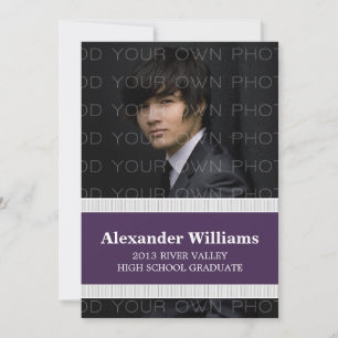 Convite Formando de distribuição de cores na escola roxa/b