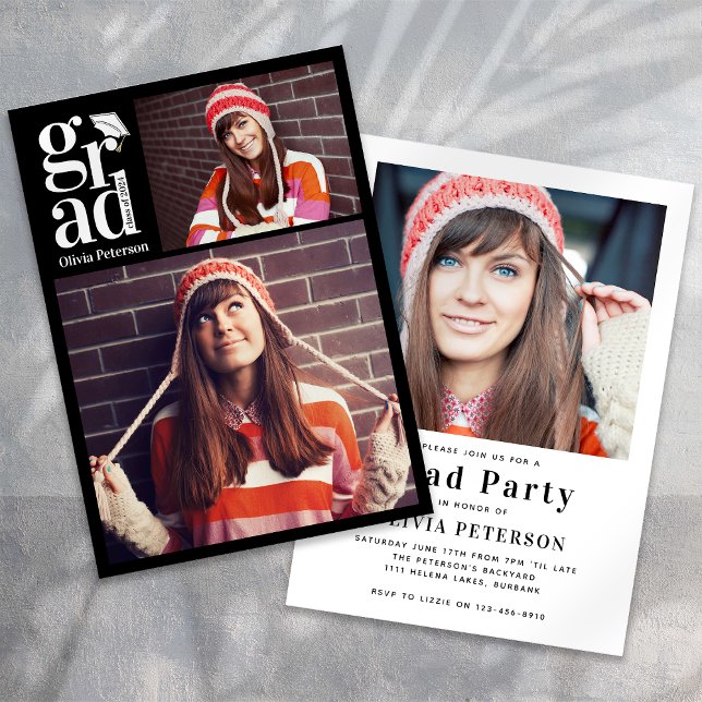 Convite FORMANDO de Festa de formatura de Colagem de Fotog (Criador carregado)