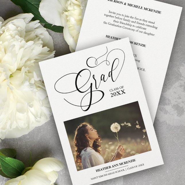 Convite Formando de Fotografias Modernas de Chic Black - S (Criador carregado)