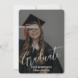 Convite Formando de Fumos Elegante de Foto Personalizado