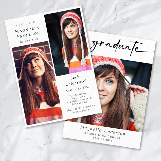 Convite Formando de Graduação de Várias Fotografias (Criador carregado)