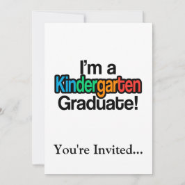 Convite Formando de jardim de infância para crianças color