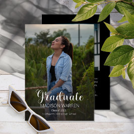 Convite Formando de Script Clássico Dois Graduação de Foto