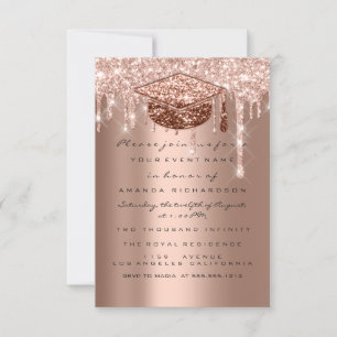 Convite Formando Dourado de Dissipador Glitter