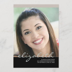 Convite Formando elegante do nome do roteiro: Champagne