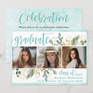 Convite Formando Fotográfico Eucalyptus Greenery 3, Scrip