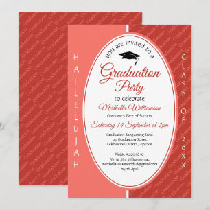 Convite Formando HALLELUJAH - Graduação Personalizada de C