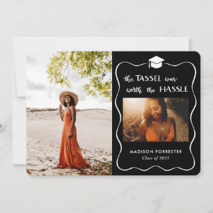 Convite Formando Hat Script Tassel valeu a pena