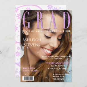 Convite Formando Magazine Cobrir Photo Festa de formatura