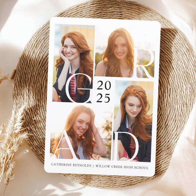 Convite Formando Moderno 4 Fotos Graduação Simples (Criador carregado)