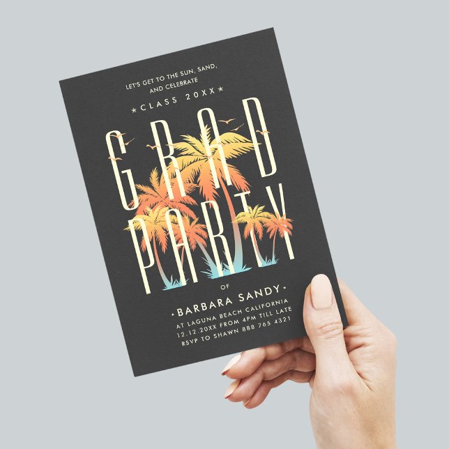 Convite Formando Moderno Festa de formatura de Verão (Criador carregado)