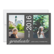 Formando Moderno Simples Duas Fotografias Preto