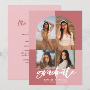 Convite Formando Multifotográfico de Arco Rosa Rosa de Sc