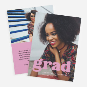 Convite Formando Negrito   Graduação de duas fotos moderna