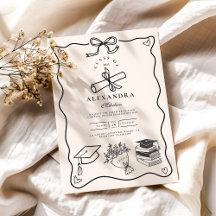 Formando preto e branco ilustrado desenhado à mão