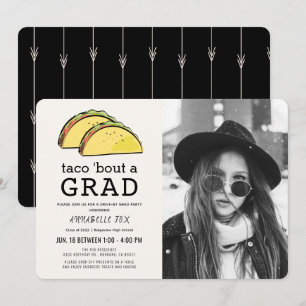 Convite Formando Taco Bout Foto Black Drive-by Graduação