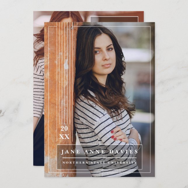 Convite Formando Universitário, Anúncios de Graduação (Frente/Verso)