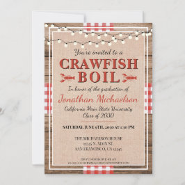 Convite Formandos da Universidade Russa do Crawfish Boil