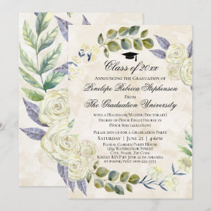 Convite Formandos Floral Watercolor Wreath