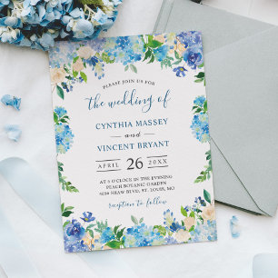 Convite Formas de Casamento Floral de Pastel Pastel Hydran