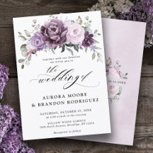 Formas de Casamento Floral Moody Blooms Roxo Dusty