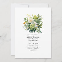 Formas de Casamento Floral Verde