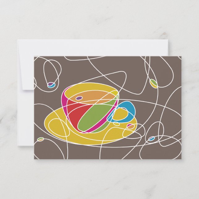 Convite formas de COFFEE retrô (Frente)