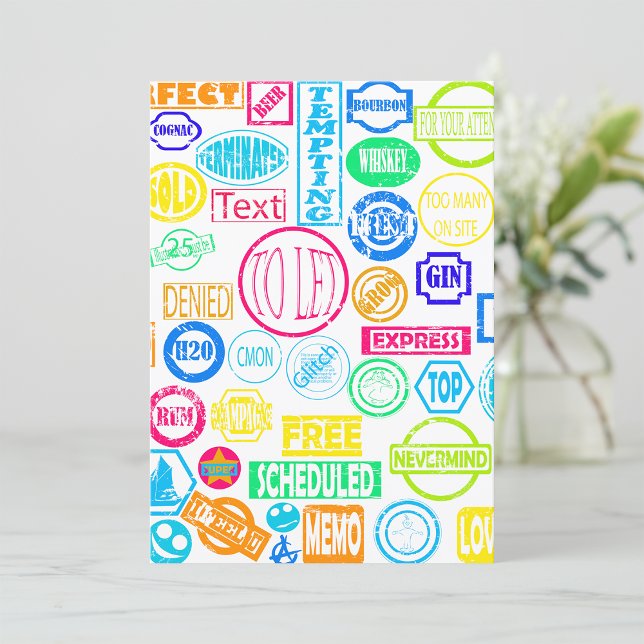 Convite Formas de Coleta de Carimbos Grunge (Criador carregado)