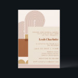 Convite Formas Modernas e Linha Terracotta Bar Mitzvah<br><div class="desc">Formas e Linhas Contemporâneas em Terracotta Bat e Bar Mitzvah Convite</div>