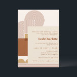 Convite Formas Modernas e Linha Terracotta Bar Mitzvah<br><div class="desc">Formas e Linhas Contemporâneas em Terracotta Bat e Bar Mitzvah Convite</div>