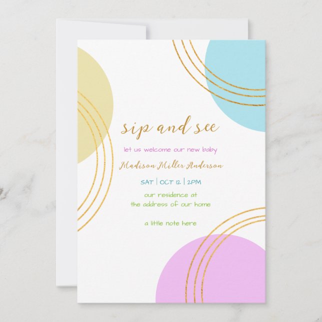 Convite Formas Simples Sip E Veja (Frente)