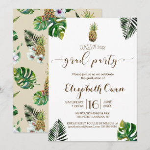 Convite Formatação de Pineapple Luau