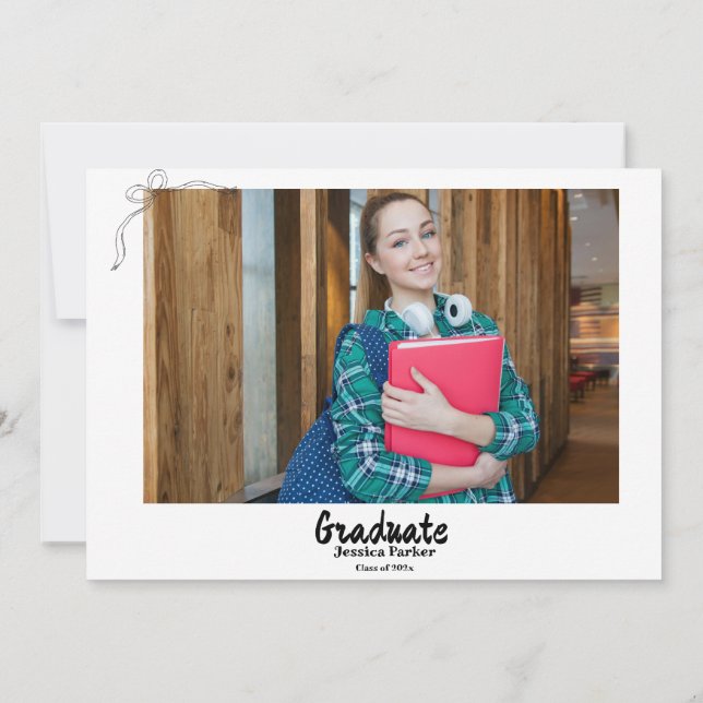 Convite Formatação desenhada pela mão do estilo de porta (Verso)